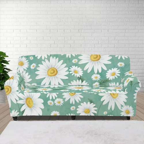 Vista 12 de GIFTPUZZ Funda de sofá roja navideña, protector de sofá con parte inferior elástica para sala de estar, dormitorio y decoración de oficina, elegante