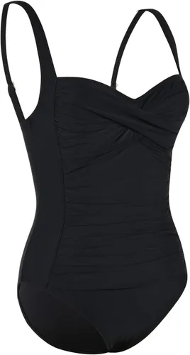 Vista 4 de Hilor Trajes de baño de una pieza para mujer, con giro frontal, control de abdomen, monokini de inspiración retro