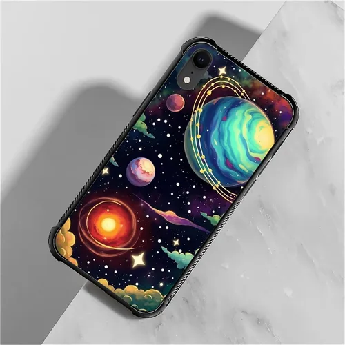 Vista 40 de Funda compatible con iPhone XR, diseño de elefantes africanos para niñas, diseño de patrón a prueba de golpes, antiarañazos, carcasa trasera