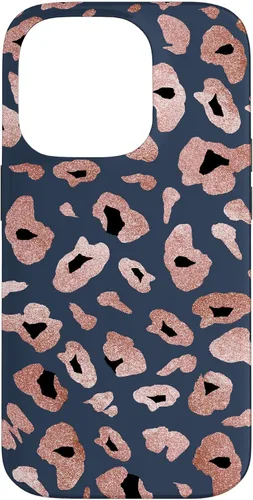 Vista 17 de Rose Leopard Print Blue Cheetah Jaguar Pattern Case for iPhone 17