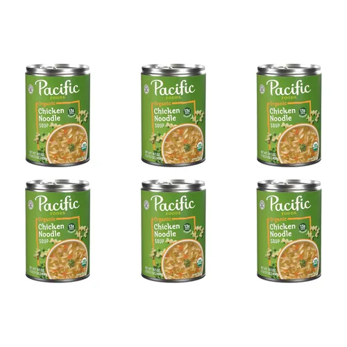 Vista 10 de Pacific Foods Sopa orgánica de pollo con mantequilla con arroz, lata de 16.3 onzas