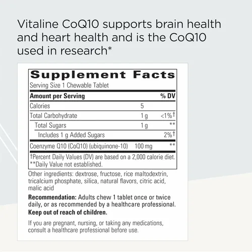 Vista 2 de Integrative Therapeutics Vitaline CoQ10 100 mg - Suplemento de apoyo a la salud cerebral para adultos* - Apoya la salud del corazón* - Sin lácteos