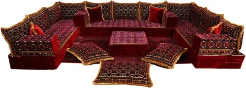 Vista 29 de arabicsofa Cojines Majlis de piso tradicionales: asientos modulares Diwan seccionales