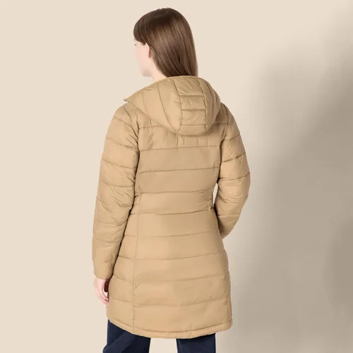 Vista 72 de Amazon Essentials - Abrigo acolchado, ligero y resistente al agua con capucha para mujer, disponible en talla extragrande