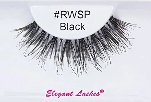 Vista 2 de Elegant Lashes #RWSP Black Pestañas postizas finas (cabello humano 100% natural de primera calidad)