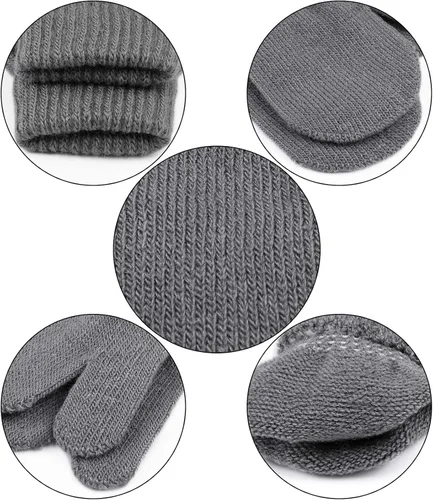 Vista 2 de Cooraby 12 pares de guantes de invierno unisex de punto para bebé