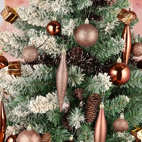 Vista 6 de 30 unidades de adornos de bola de Navidad, decoraciones de árbol irrompibles de 2.36", bola colgante perfecta para decoración de fiestas navideñas