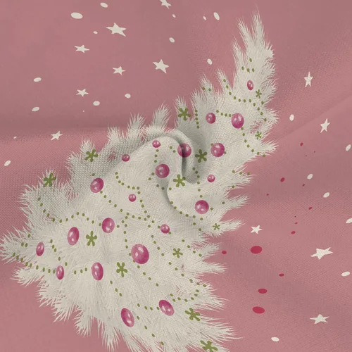 Vista 5 de GOOESING Fundas de almohada de Navidad de 18 x 18 pulgadas, color rosa con árbol de Navidad, funda de cojín para sofá, decoración del hogar