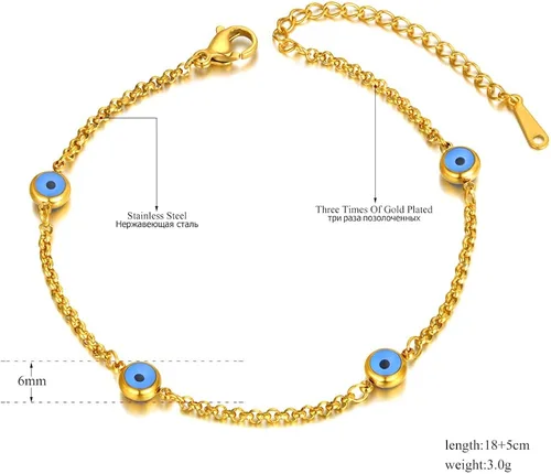 Vista 2 de lokaerlry Pulsera de acero inoxidable de moda con cadena simple para mujer, cristal