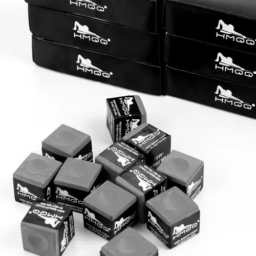 Vista 7 de HMQQ Low-Dust Pool Cue Chalk, 12-Pack Billiard Chalk, 6 Color Options Negro