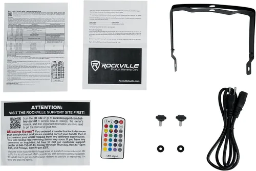 Vista 8 de 8 Rockville Batería PAR 6RF recargable RGBWA+UV Wireless DMX Lights+RF Remotes