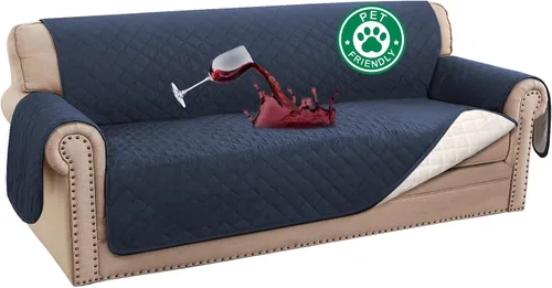 Vista 12 de Turquoize Funda 100 % impermeable para sillón de ala, protector de sofá, triple antideslizante, protector de muebles para mascotas, niños, perros