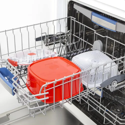 Vista 7 de Sistema Vaporizador de microondas para cocinar alimentos y verduras con ventilación de liberación de vapor (paquete de 4)