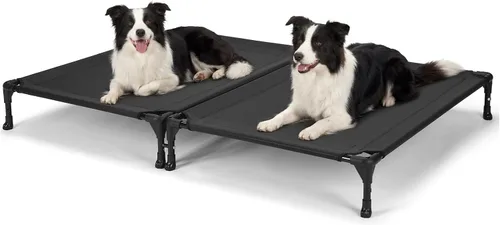 Vista 27 de Veehoo Cama elevada para perros medianos, para exteriores, cama elevada y refrescante para perros, cama para mascotas con malla transpirable, patas
