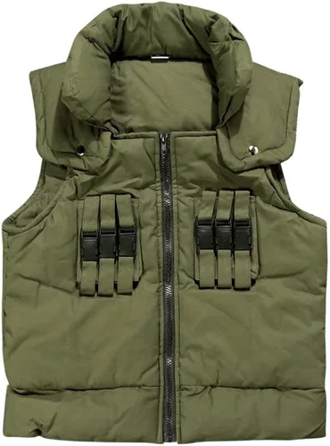 Vista 5 de ZNZXYCOS Chaleco verde animé para adultos disfraz de Halloween y cosplay