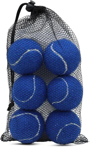 Vista 9 de SHYUJAJIE Pelotas de tenis, paquete de 6 pelotas de tenis de entrenamiento, pelotas de práctica de alta elasticidad para principiantes, pelotas