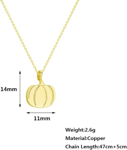 Vista 4 de Collar con colgante de calabaza de Halloween para mujer de Beluckin
