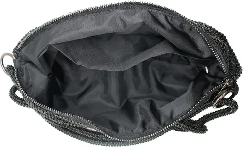 Vista 7 de UMREN Bolsos Hobo con diamantes de imitación para mujer, elegante bolso de noche de cristal brillante para fiesta, club, boda