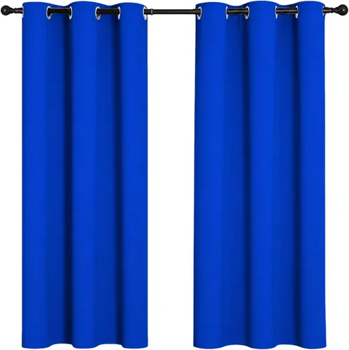 Vista 16 de Cortinas opacas para oscurecer la habitación, con aislamiento térmico, cortinas opacas con ojales para puertas y ventanas de poliéster