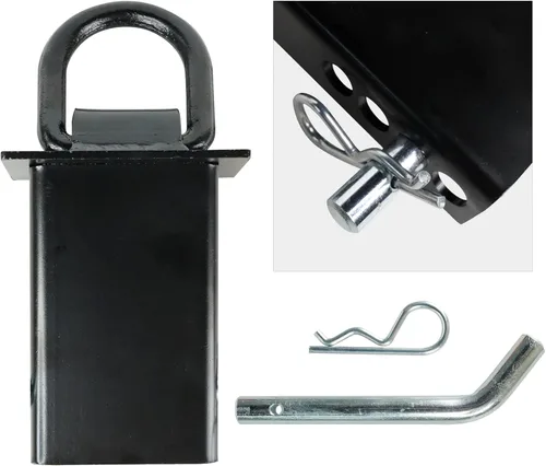 Vista 3 de ANLULOAD - Anillo en D ajustable para remolque resistente, límite de carga de 5400 libras y 4 agujeros ajustables, bolsillo de estaca con anilla