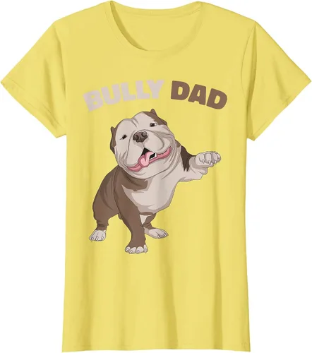 Vista 35 de American Bully Dad Dog Owner Father Funny Men T-Shirt Asphalt Grey