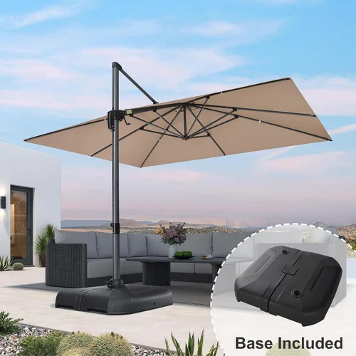 Vista 603 de PURPLE LEAF Paraguas al aire libre con base 8' x 8' protección solar verde Manzana Verde (Apple Green)