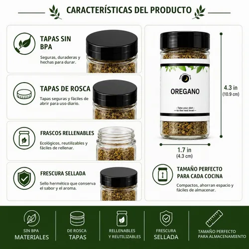 Vista 7 de Set de especias y condimentos 20 unidades Kit básico de despensa