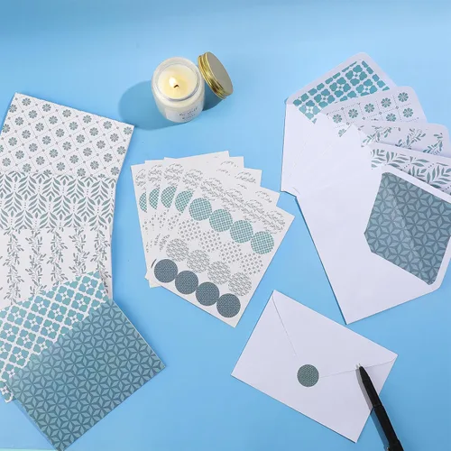 Vista 3 de Tenceur 100 Pack Assorted Blank Note Cards with Envelopes and Stickers Floral Greeting Cards 4 x 6 Inch Stationary Postcards for Office Home