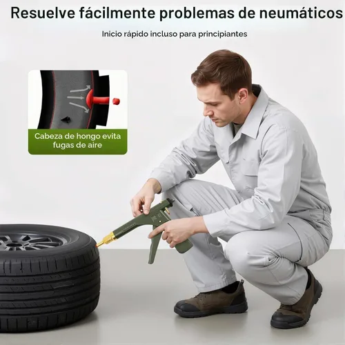 Vista 4 de Kit de tapones de neumáticos, pistola de tapón de neumáticos, kit de enchufe de neumáticos de hongo, kit de reparación de pistola de enchufe