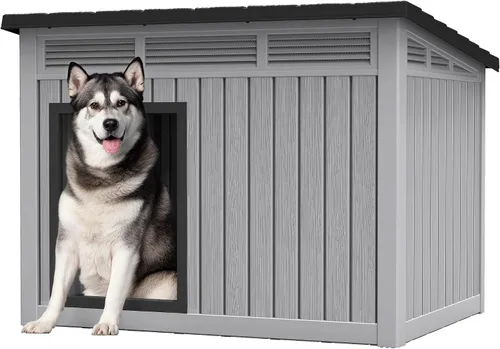 Vista 12 de Fancyango Casa grande para perros para interiores y exteriores, resistente a la intemperie y techo extraíble, se adapta a perros pequeños a grandes