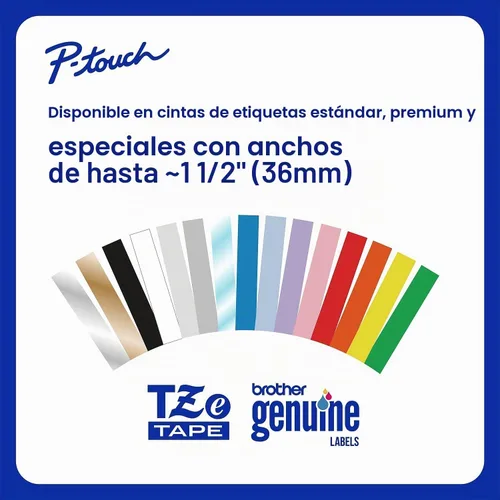 Vista 6 de brttze241 TZE Standard – Cinta adhesiva de laminado de etiquetado, 3/4 W, Negro sobre Blanco