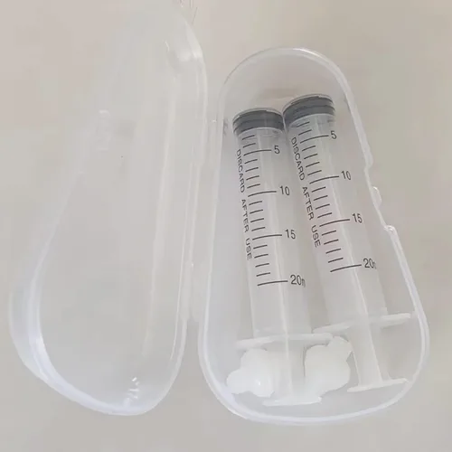 Vista 6 de Irrigador nasal infantil, 2 cajas de jeringas portátiles, irrigador nasal, limpiador de lavado de nariz, dispositivo de sistema de enjuague de senos