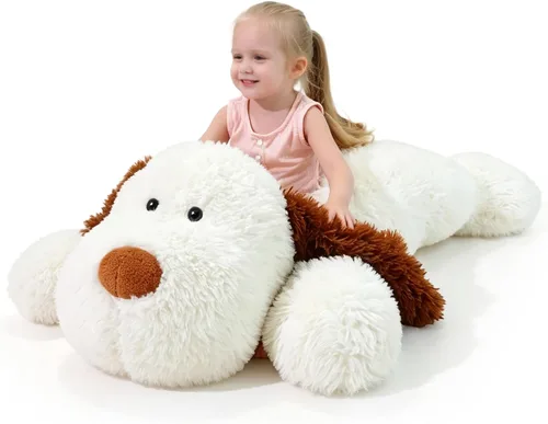 Vista 8 de Animales de Peluche Cachorro de 20 pulgadas, Animal de Peluche Perro Suave, Lindo Regalo de Peluche de Perro Cachorro para Niños y Niñas