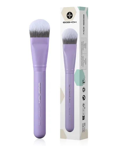 Vista 14 de EIGSHOW - Brocha para base de maquillaje Kabuki de parte superior plana, para líquidos, crema y polvo, mezcla, pulido, punteado, aplicación