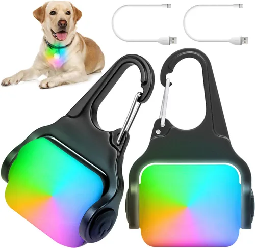 Vista 8 de Dog Lights for Night Walking, Clip on Dog Collar Light - 3 Modes, USB-C Rechargeable, IP65 Waterproof, LED Safety Light for Running, Camping