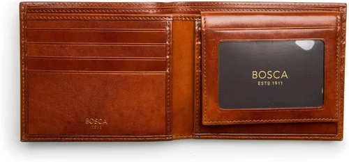 Vista 4 de Bosca Old Leather Collection - Cartera de crédito con pasaporte de identificación