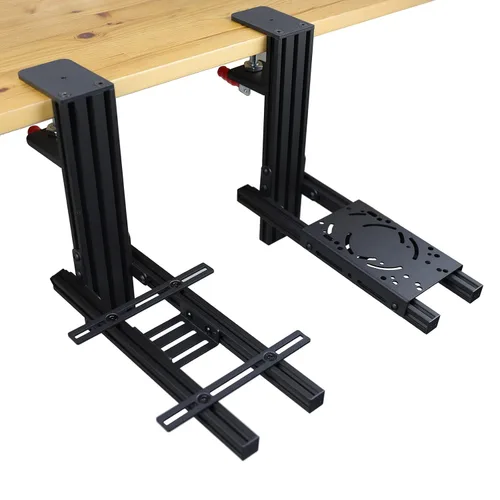 Vista 3 de HTLAKIKJ 2 Set Hotas Desk Mount for Flight Simulator Controls - Compatible with Thrustmaster, Logitech and VKB Flight Throttle and Joystick Hotas
