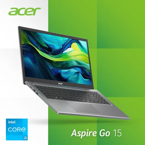 Vista 2 de Acer Aspire Go 15 - Laptop delgada, pantalla IPS 1080P Full HD de 15.6 pulgadas, Intel Core i3-N305, gráficos Intel UHD, 8 GB LPDDR5, 128 GB HD