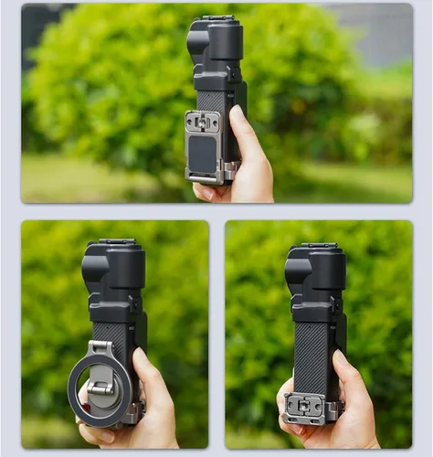 Vista 4 de Gugxiom Funda protectora para Osmo 3 Accesorios, Gimbal de plástico Protector de pantalla Tapa protectora de lente (negro)