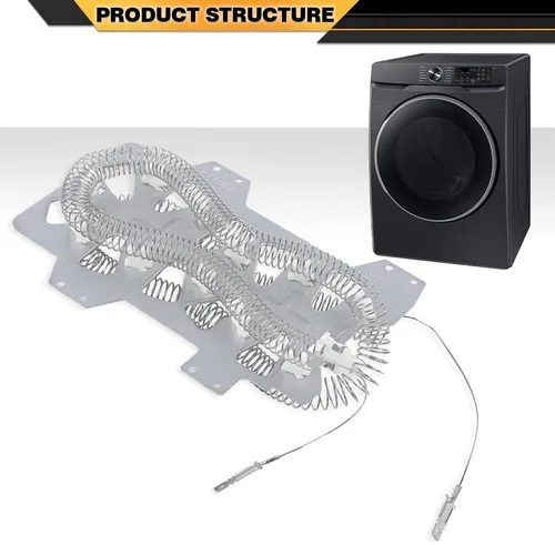 Vista 8 de CNNELL DC47-00019A Elemento calefactor de secadora compatible con Samsung Whirlpool Reemplazo 35001247