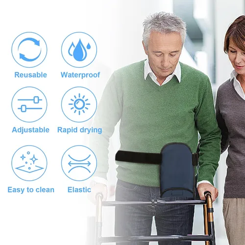 Vista 4 de Fundas de bolsa de ostomía impermeable para ducha, ajustable, universal, para colostomía, ileostomía, cinturón de apoyo, suministros de ostomía