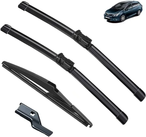 Vista 8 de Escobillas de limpiaparabrisas compatibles con Toyota Avensis T27 MK3 2009-2018, limpiaparabrisas delantero y trasero de automóvil, cortador
