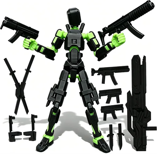 Vista 11 de Titan 13 Figuras de acción, robot simulado multiarticulado 13 figuras de acción 3 piezas