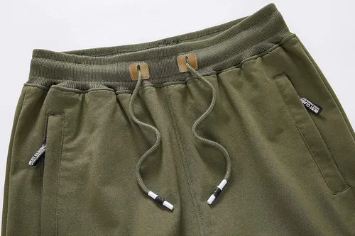 Vista 4 de LEPOAR Pantalones deportivos 34 para hombre, cómodos, entrenamiento, correr, longitud hasta la rodilla, cordón en la cintura, bolsillos