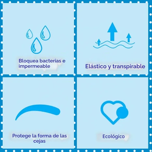 Vista 4 de Hipifans Protector de ojos de plástico desechable para protección de tatuajes de cejas, 40 unids/set cinta protectora impermeable pasta de cuidado