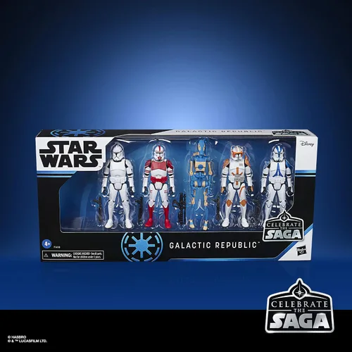 Vista 3 de STAR WARS Celebrate The Saga Toys Galactic Republic - Juego de figuras de acción coleccionables a escala de 3.75 pulgadas, paquete de 5 para niños a