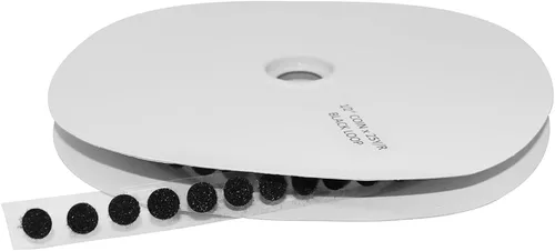 Vista 10 de FindTape 1440 puntos autoadhesivos laterales de gancho, puntos traseros adhesivos de 1/2 pulgada, solo lado de gancho, parte trasera autoadhesiva