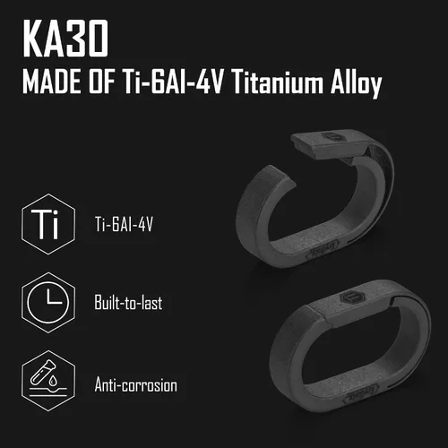 Vista 7 de KeyUnity Titanium Side-Opening Oval Key Ring – Lightweight EDC Connector for Car Keys, Tools, and Outdoor Gear