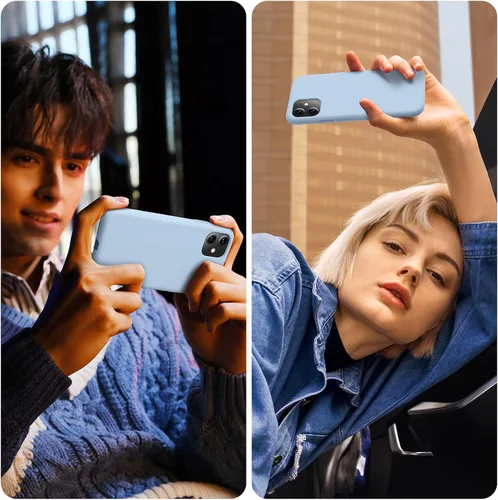 Vista 5 de Funda compatible con iPhone 11, silicona [forro de microfibra suave antiarañazos] [delgada a prueba de golpes] Funda mejorada para teléfono 11