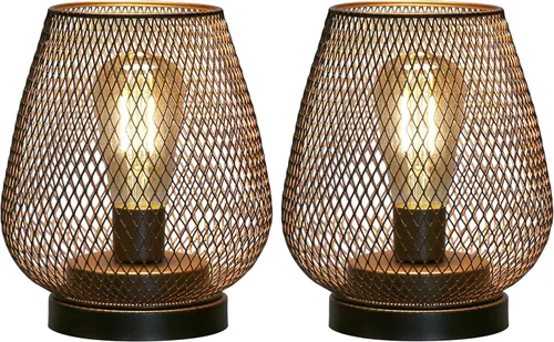Vista 9 de JHY DESIGN Juego de 2 faroles LED de jaula de metal alimentados por batería, luz de acento inalámbrica con LED y temporizador de 6 horas, ideal